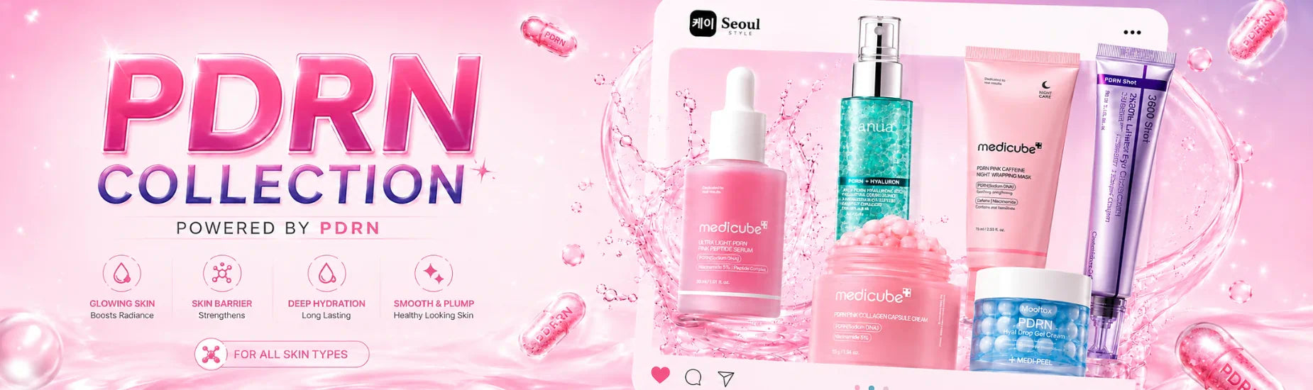 Shop the PDRN Collection for deep hydration, firmness and a smooth, plump glow – for all skin types