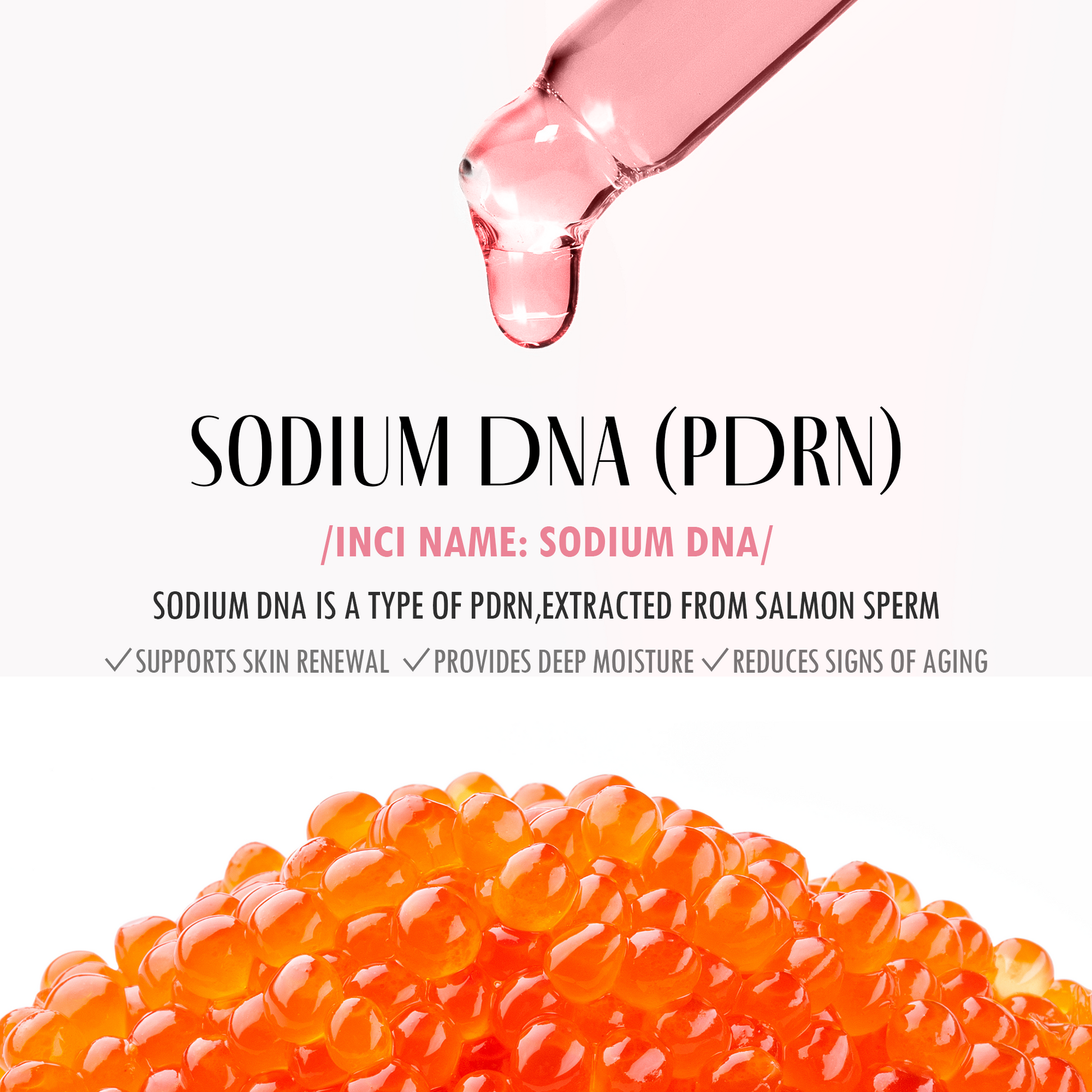 Salmon Triple Complex with Sodium DNA and PDRN restores skin elasticity
