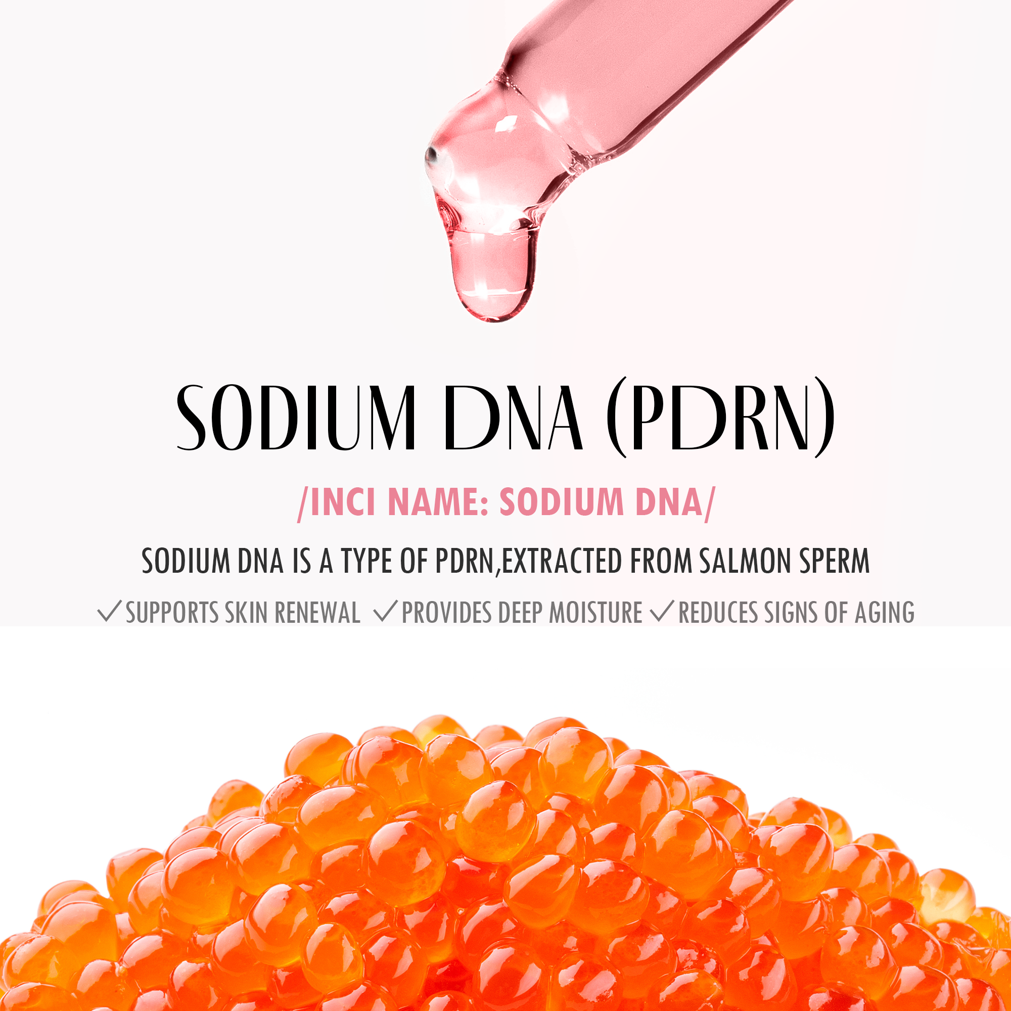 Salmon Triple Complex with Sodium DNA and PDRN restores skin elasticity