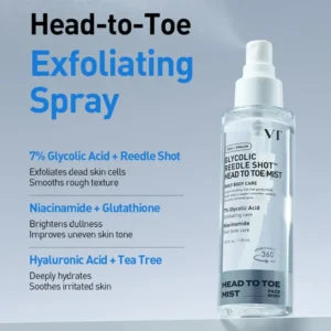 VT Cosmetics Glycolic Acid Reedle Shot Head to Toe Mist
