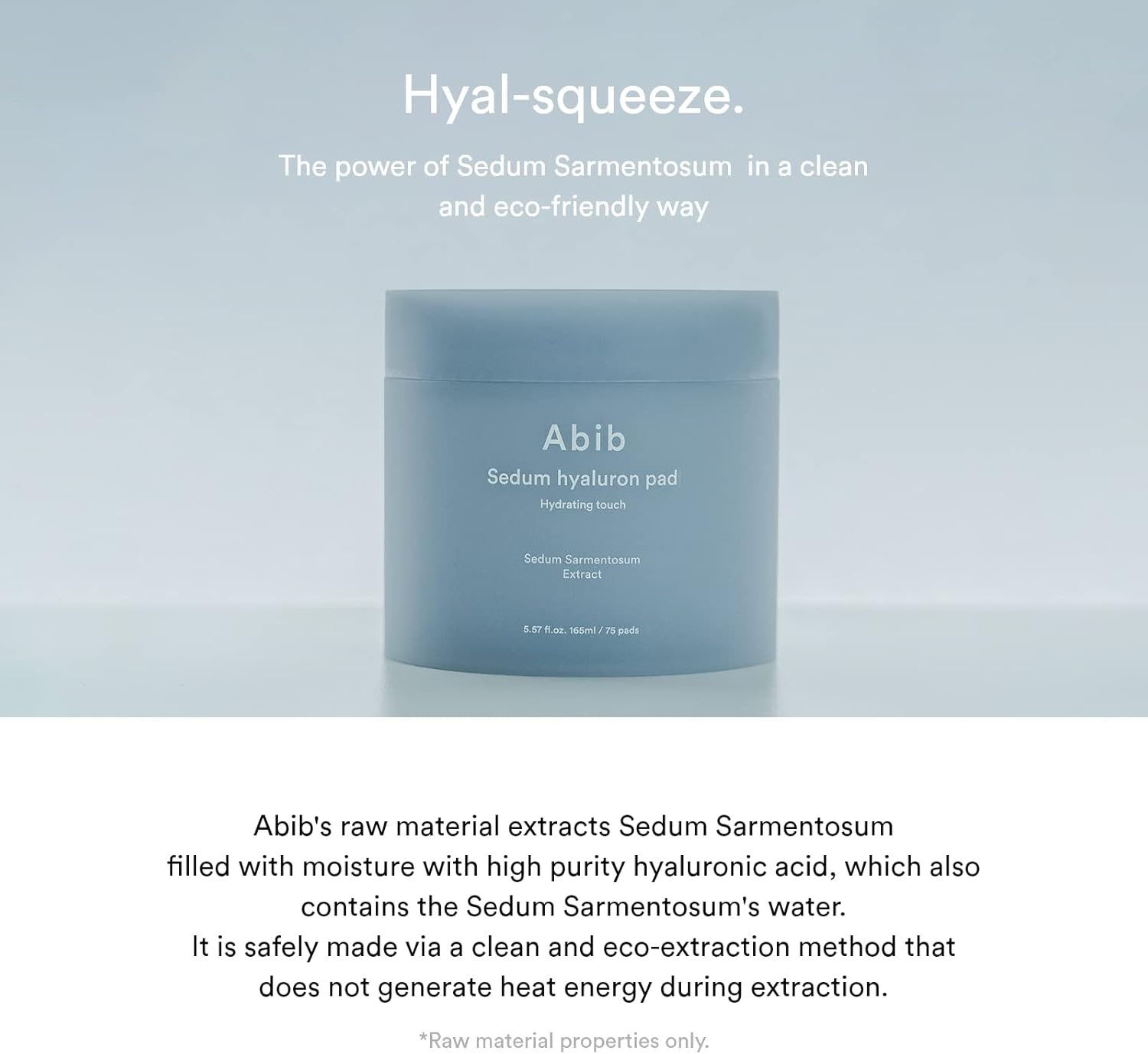 Abib Sedum hyaluron pad Hydrating touch