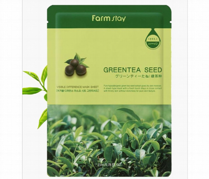 Farmstay Visible Difference Mask Sheet Green Tea Seed (1ea)