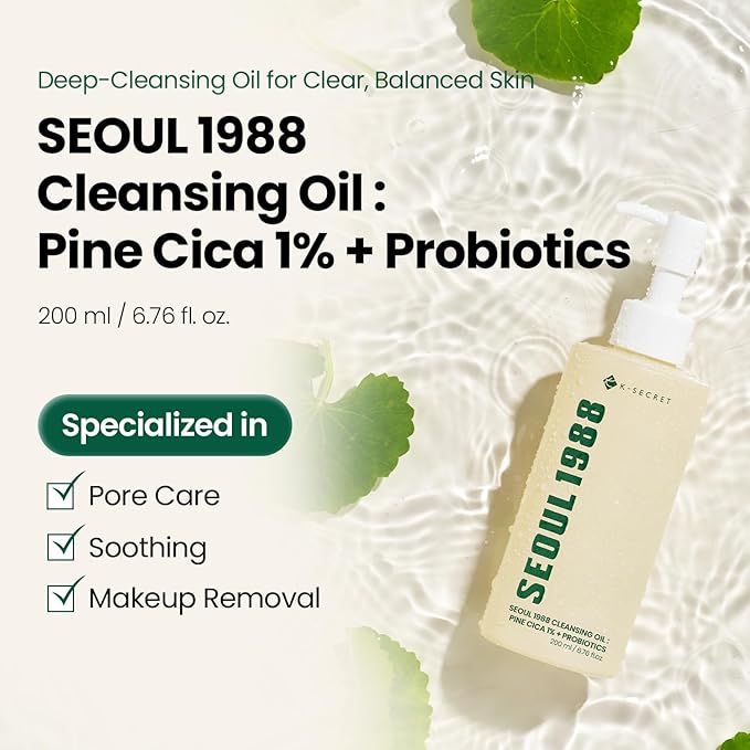 KSECRET SEOUL 1988 Cleansing Oil : Pine Cica 1% + Probiotics