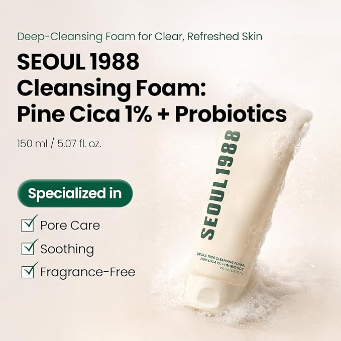 KSECRET SEOUL 1988 Cleansing Foam : Pine Cica 1% + Probiotics