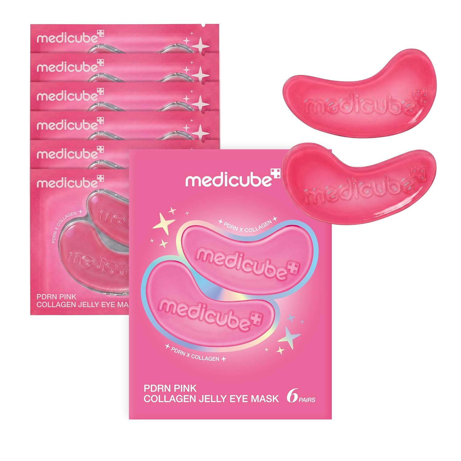 Medicube PDRN Pink Collagen Jelly Eye Mask - Hydrogel patches for firming under-eye care