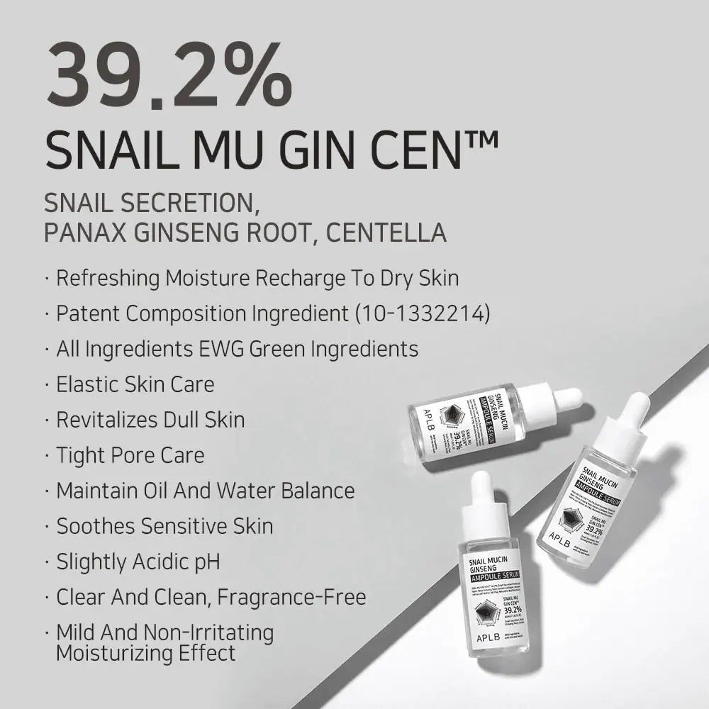 APLB Snail Mucin Ginseng Ampoule Serum