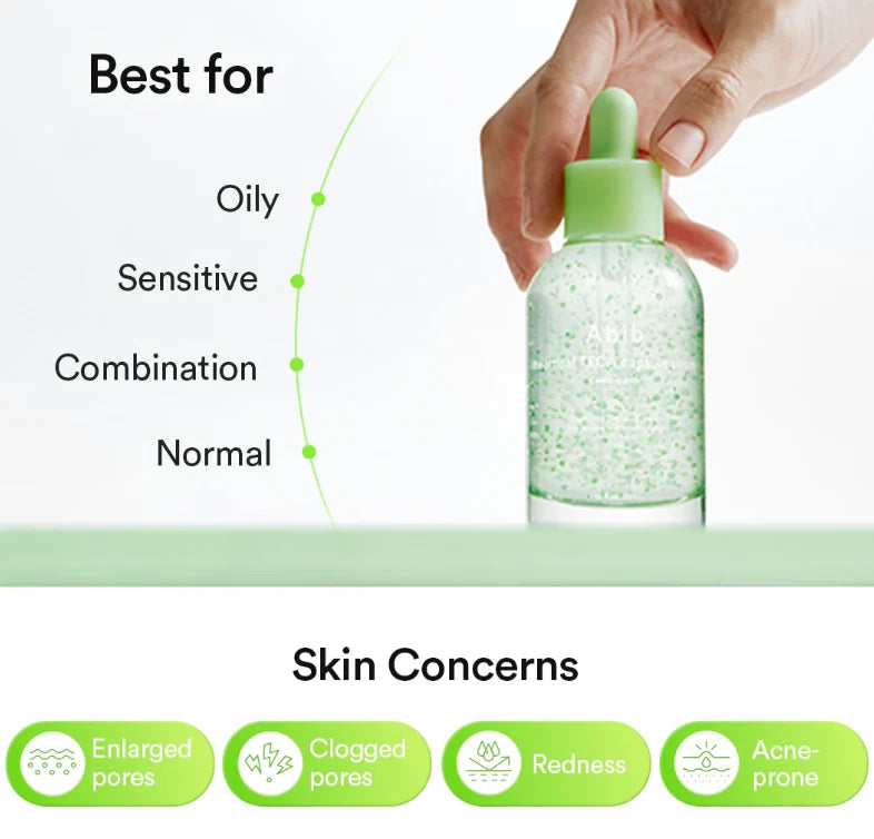 Non-comedogenic calming drop serum for troubled skin and redness