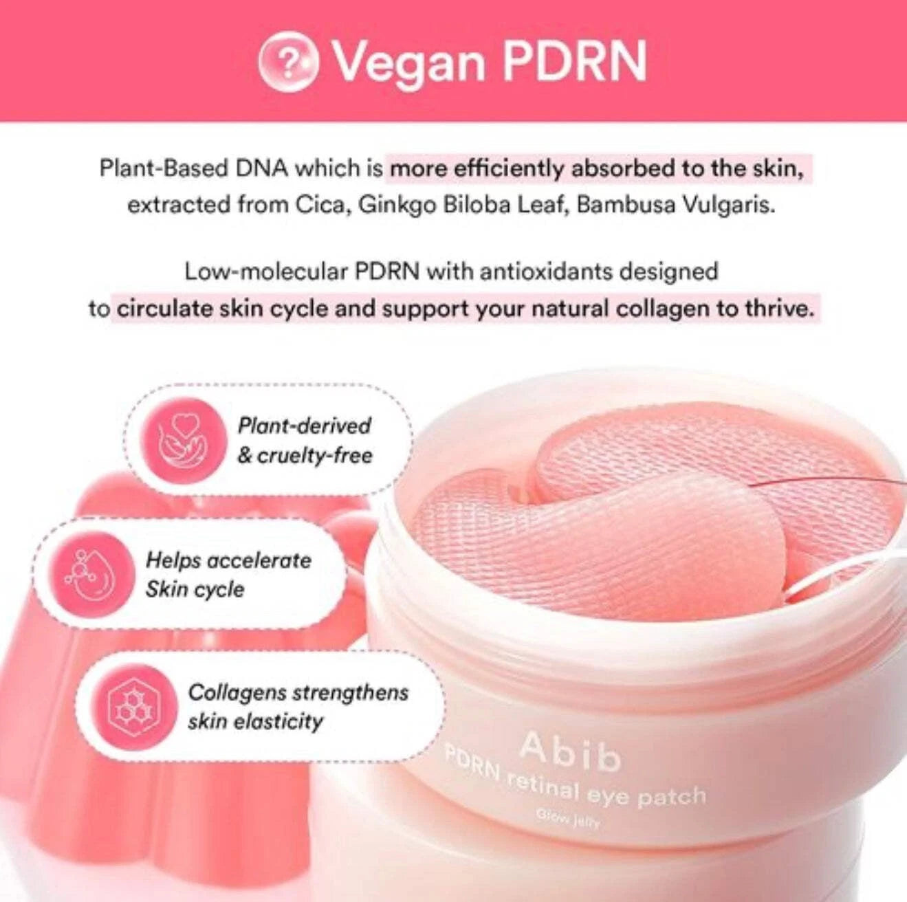Glow jelly eye patches for dull tired under-eyes and dark circles