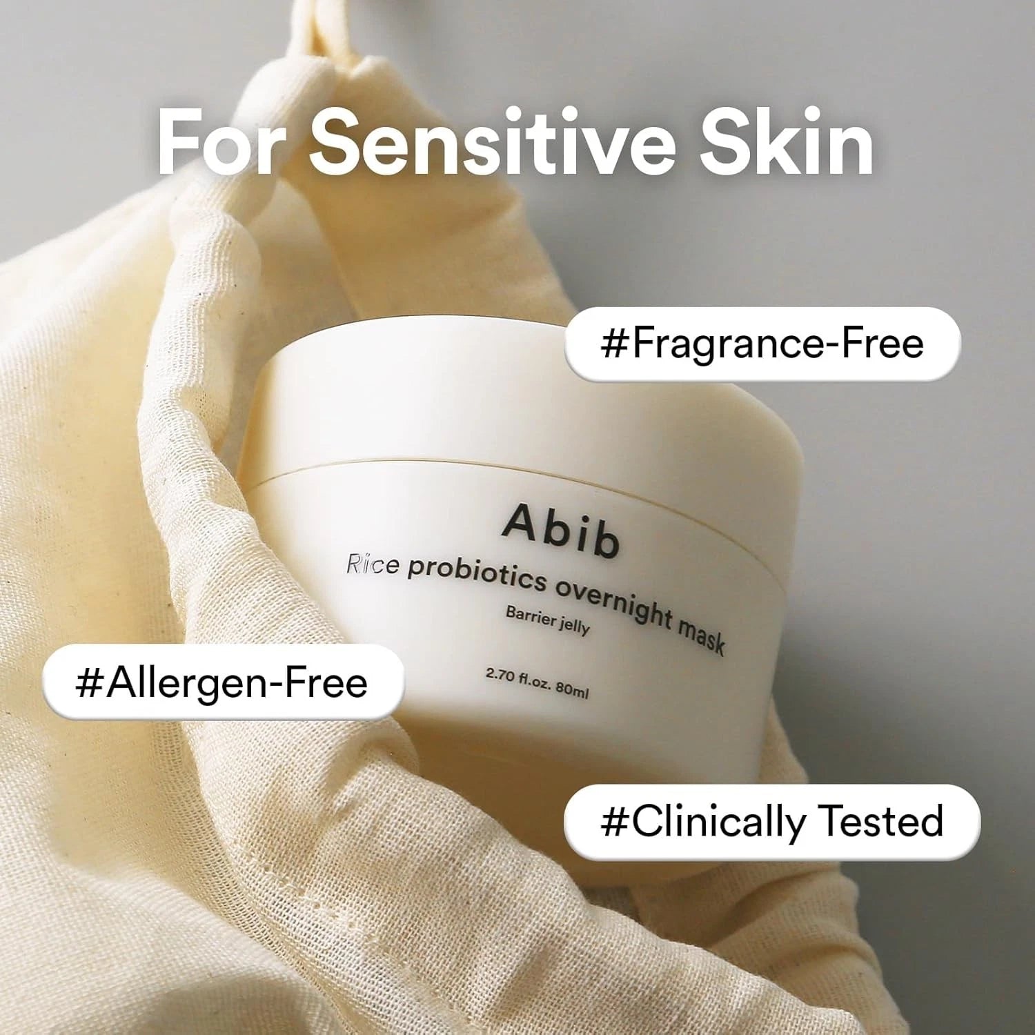 Abib rice probiotic mask with sodium hyaluronate adenosine and allantoin