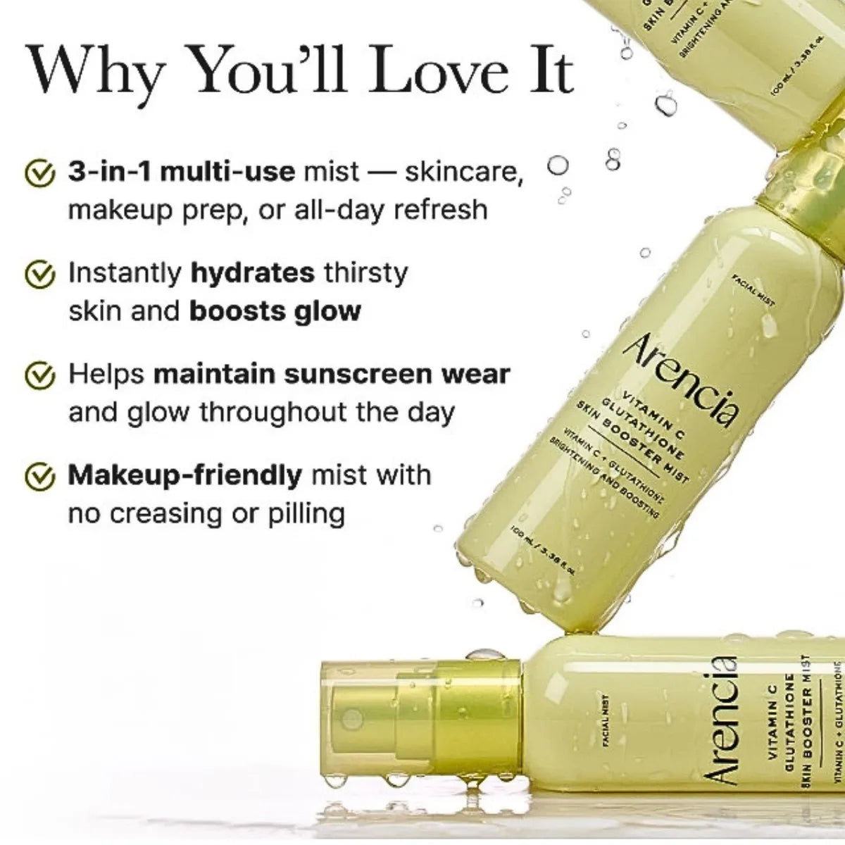 Arencia Vitamin C Glutathione Skin Booster Mist