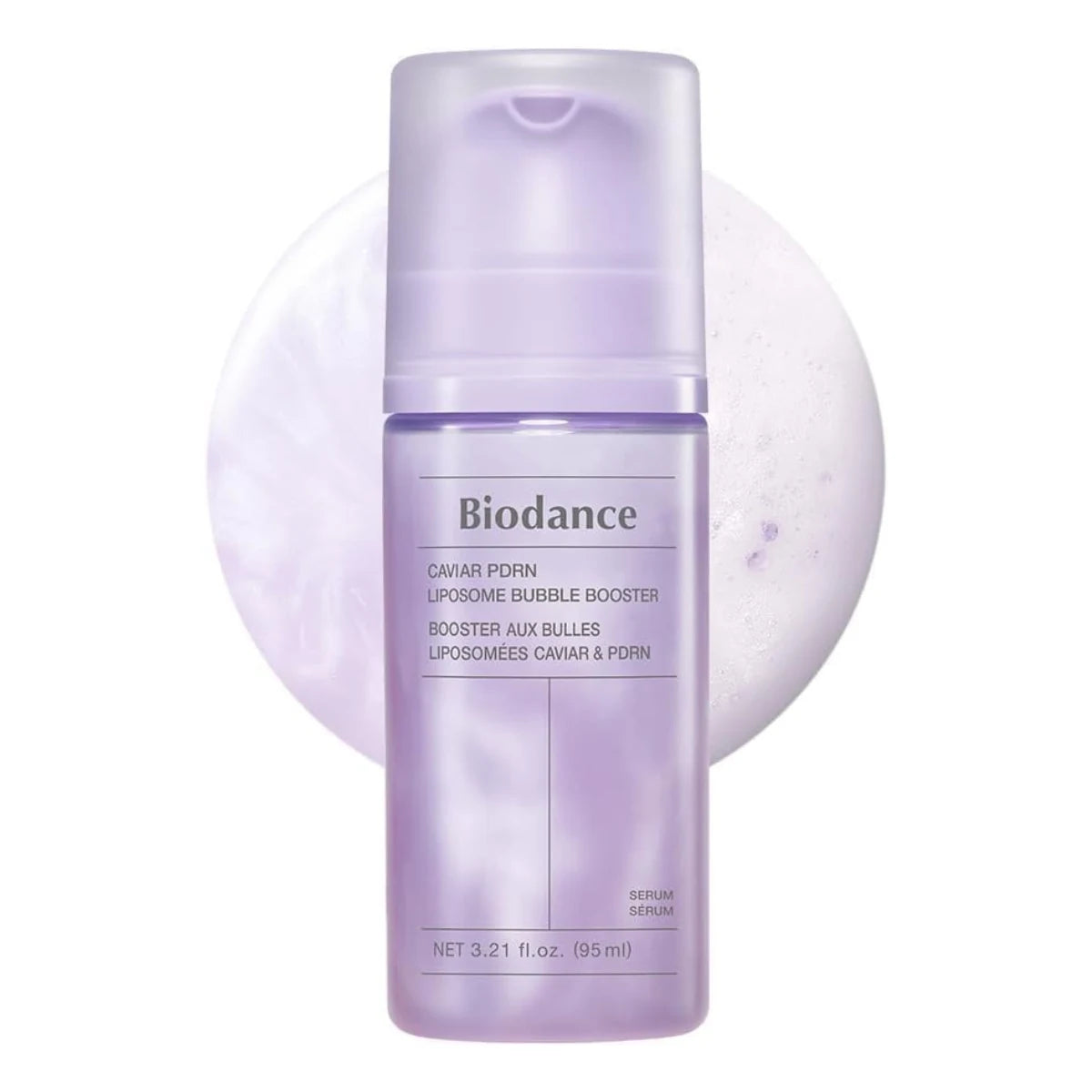 Biodance Caviar PDRN Liposome Bubble Booster - Aurora violet skin prep essence for deep nourishment