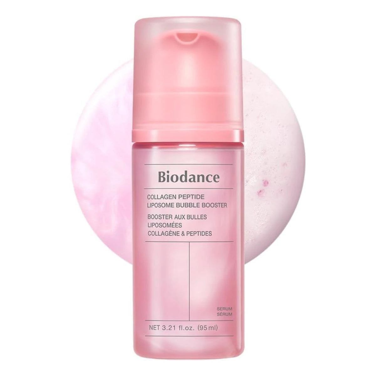 Biodance Collagen Peptide Liposome Bubble Booster - Aurora pink skin-prep for firmness and glow