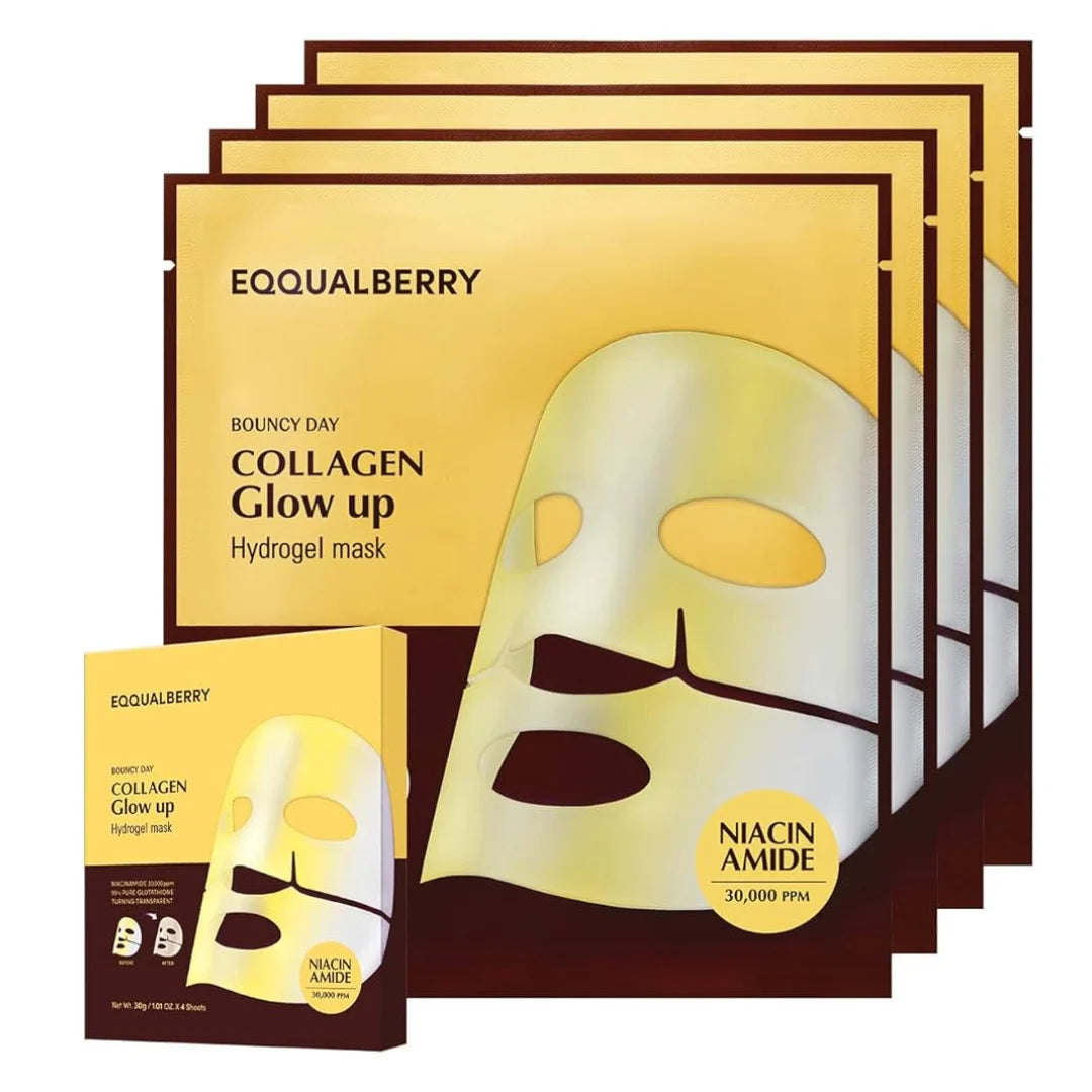 Eqqualberry Collagen Glow Up Hydrogel Mask (4ea)
