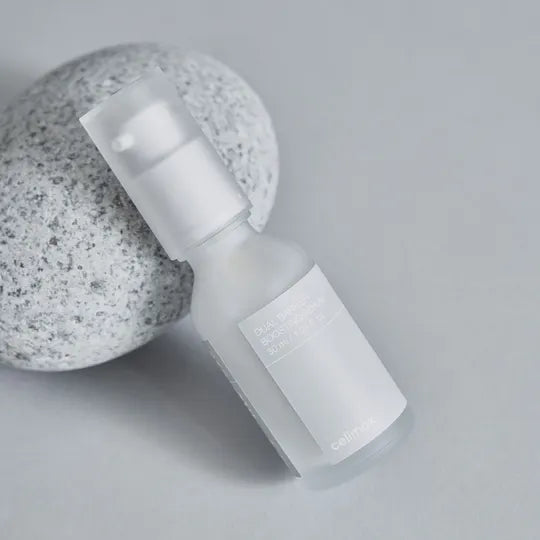 Celimax Dual Barrier Boosting Serum displayed on a clean background, highlighting deep hydration and barrier support benefits.