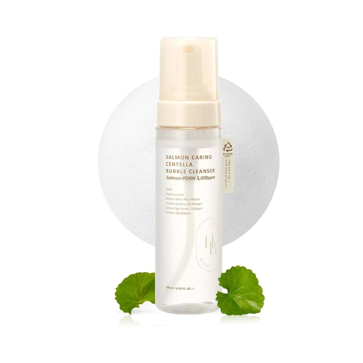 HEVEBLUE Salmon Caring Centella Bubble cleanser