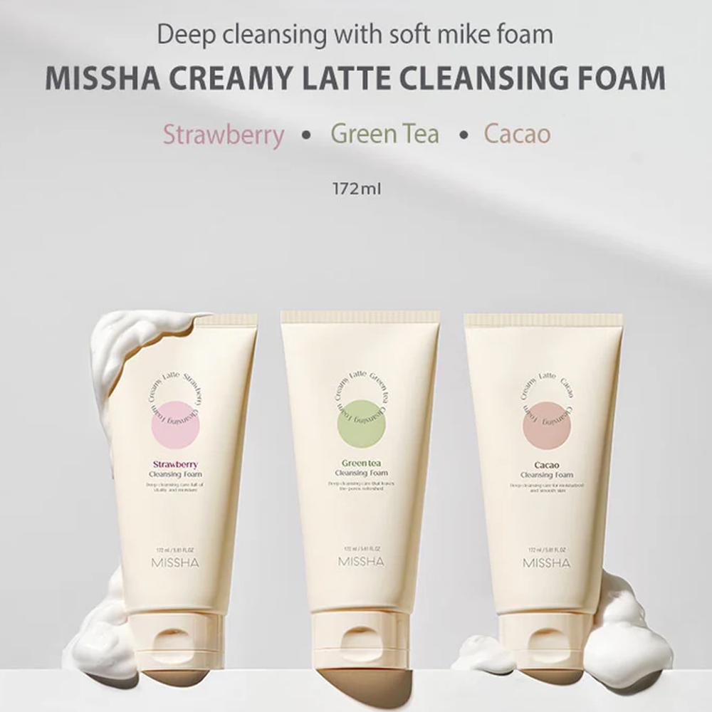MISSHA Creamy Latte Green Tea Cleansing Foam