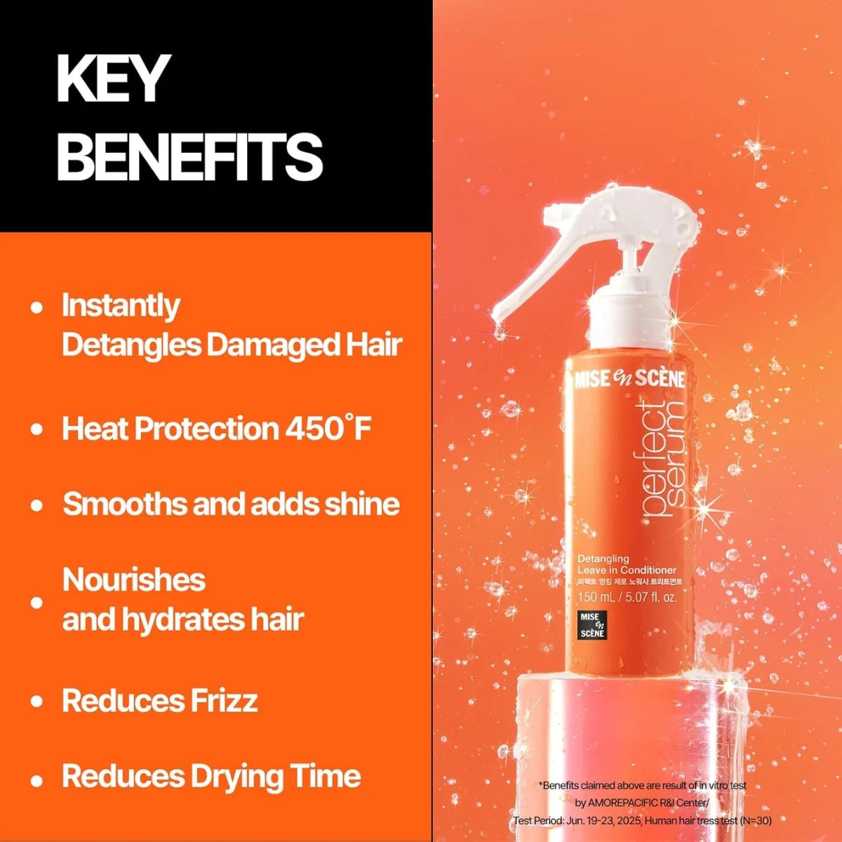 Instantly detangles damaged hair for smooth knot-free manageable strands