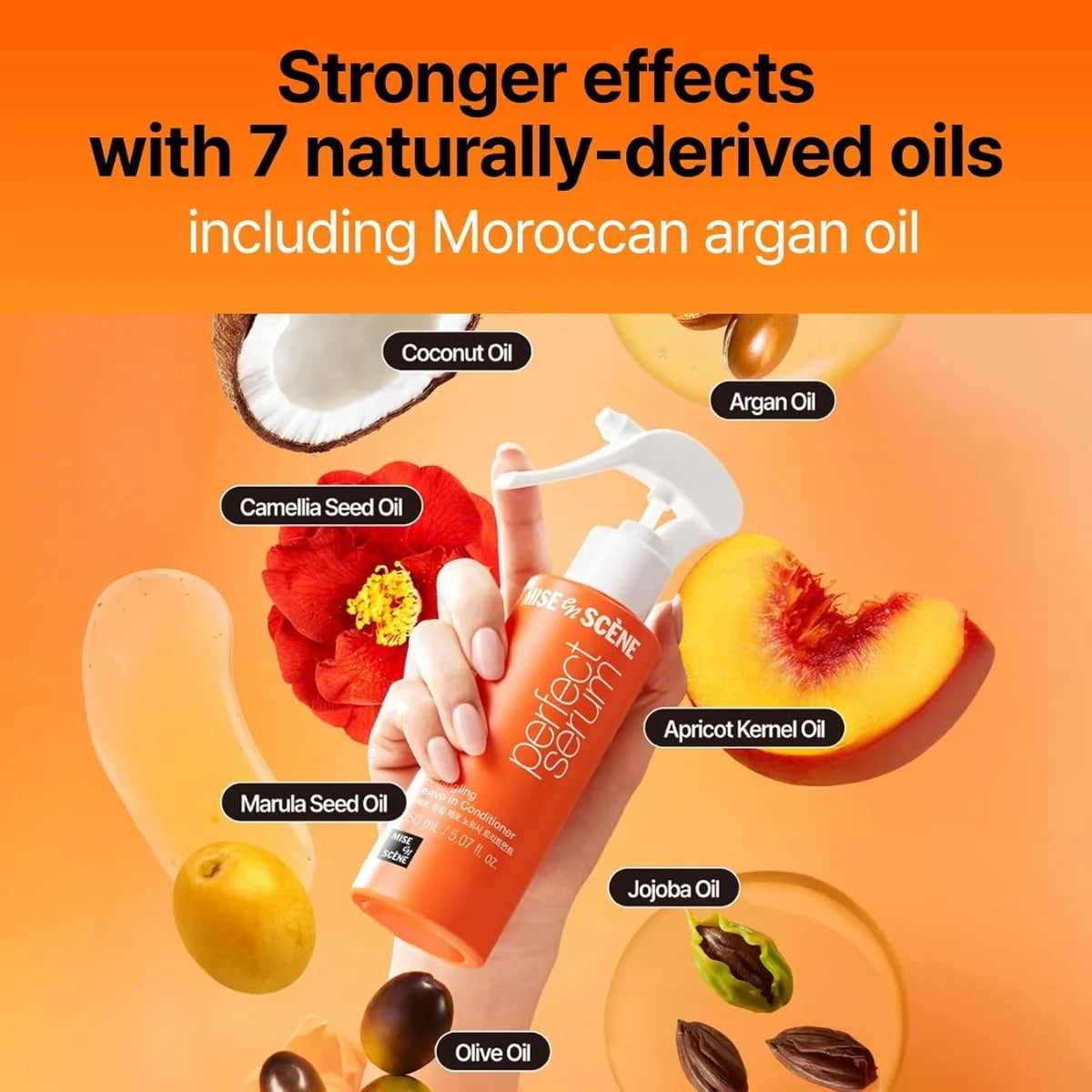 Nourishes with 7 natural oils including argan jojoba coconut and camellia