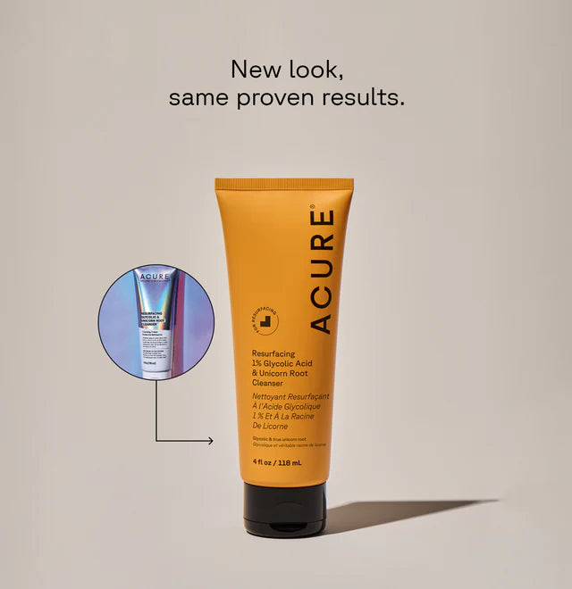 Acure Resurfacing 1% Glycolic Acid & Unicorn Root Cleanser