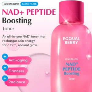 EQQUALBERRY Lush Blush NAD+ Peptide Boosting Toner