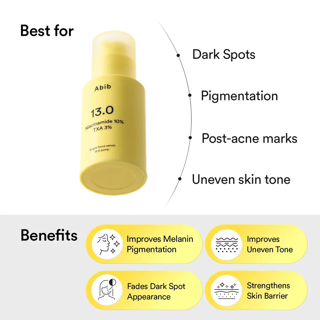Abib Bright Force Serum 13.0 Pump – High-Strength 13% Brightening Complex