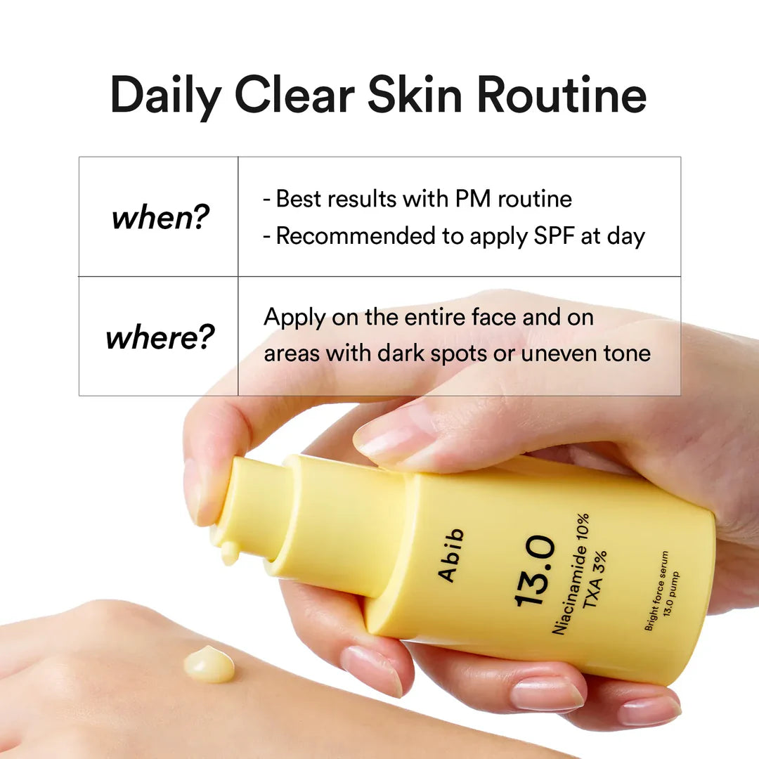 Abib Bright Force Serum 13.0 Pump – Layers Well Under Moisturizer & SPF