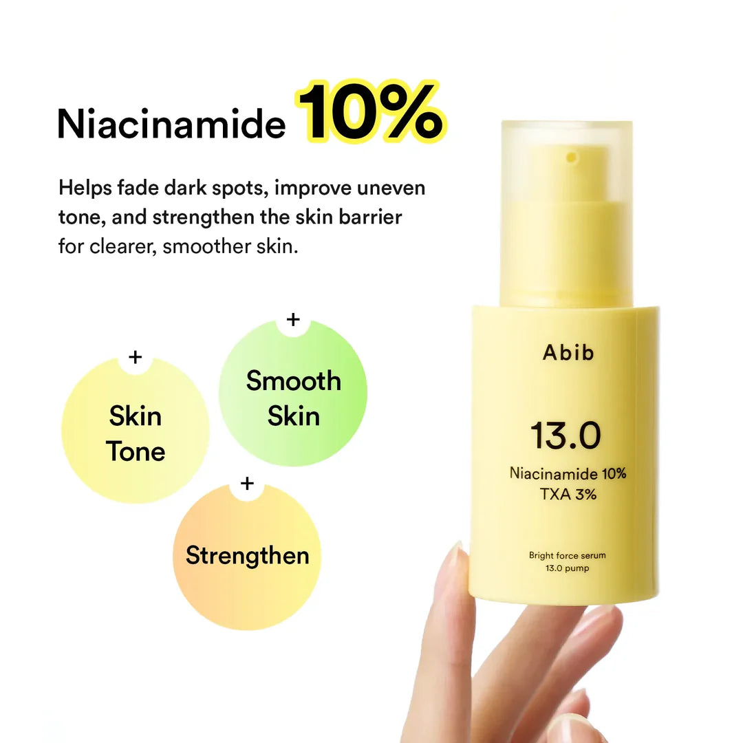 Abib Bright Force Serum 13.0 Pump – Lightweight, Fast-Absorbing Serum