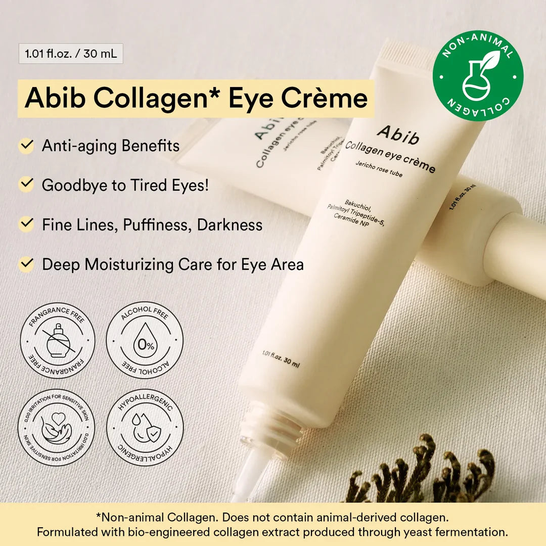 Abib Collagen Eye Crème Jericho Rose Tube – Reduces the Look of Dark Circles