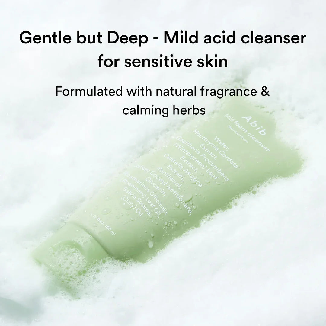 Abib Heartleaf Acne Foam Cleanser – Removes Excess Sebum, Dirt & Impurities