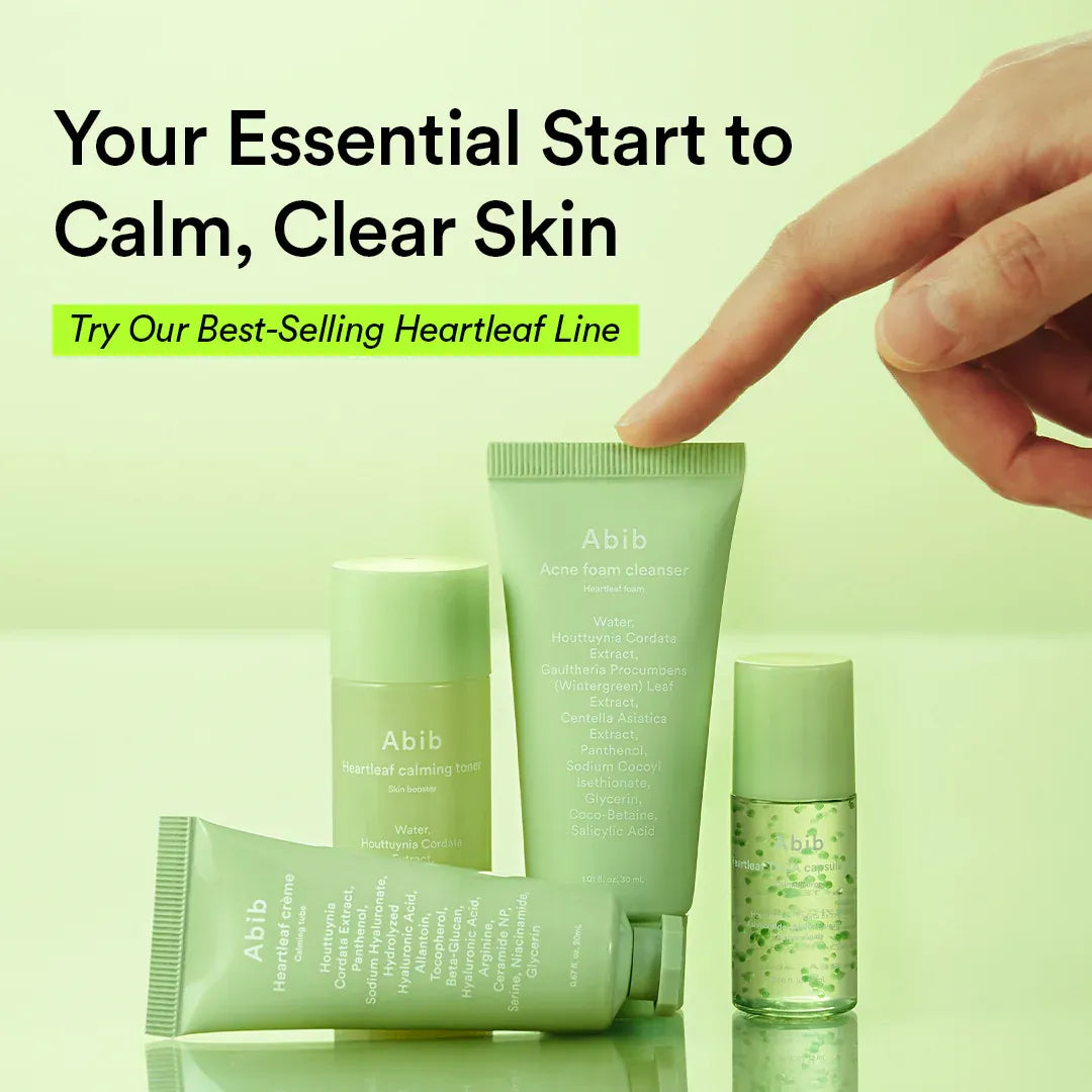Abib Heartleaf Calming Trial Kit – Soothes Redness & Calms Sensitive Skin