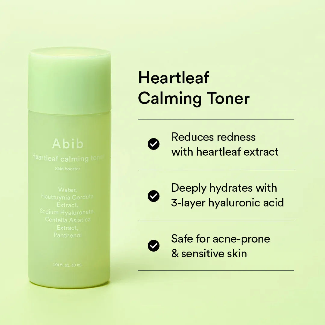 Abib Heartleaf Calming Trial Kit – Strengthens & Comforts Stressed Skin