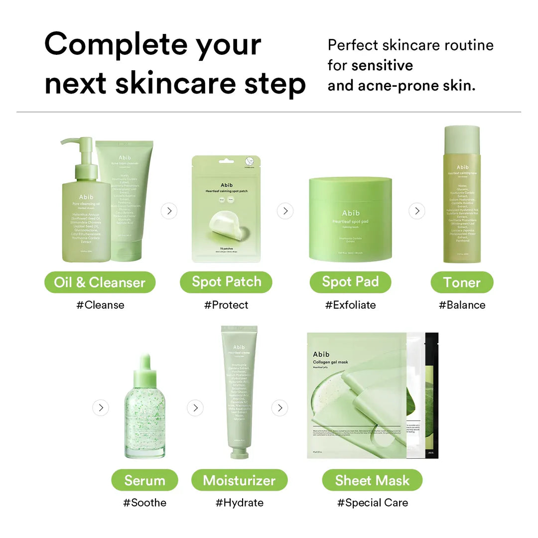 Abib Heartleaf Spot Pad Calming Touch – Daily Calming K-Beauty Toner Step