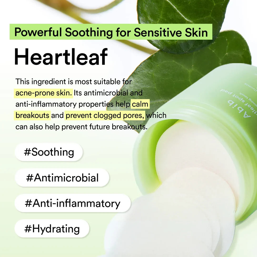 Abib Heartleaf Spot Pad Calming Touch – Hypoallergenic for Sensitive Reactive Skin