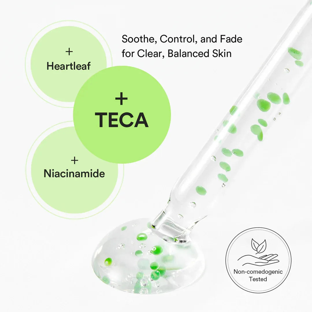 Abib Heartleaf TECA Capsule Serum Calming Drop – Visible TECA Capsules Burst on Application