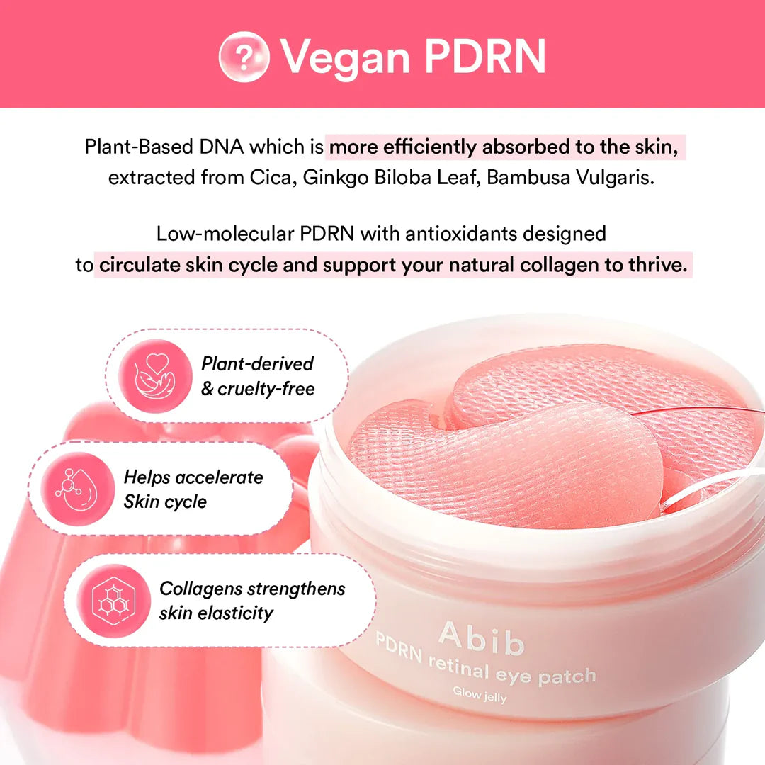 Abib PDRN Retinal Eye Patch Glow Jelly – Caffeine De-Puffs Tired Under-Eyes
