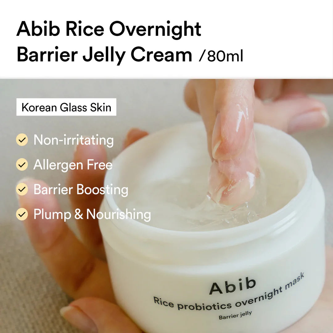 Abib Rice Probiotics Overnight Mask Barrier Jelly – Strengthens & Replenishes the Skin Barrier