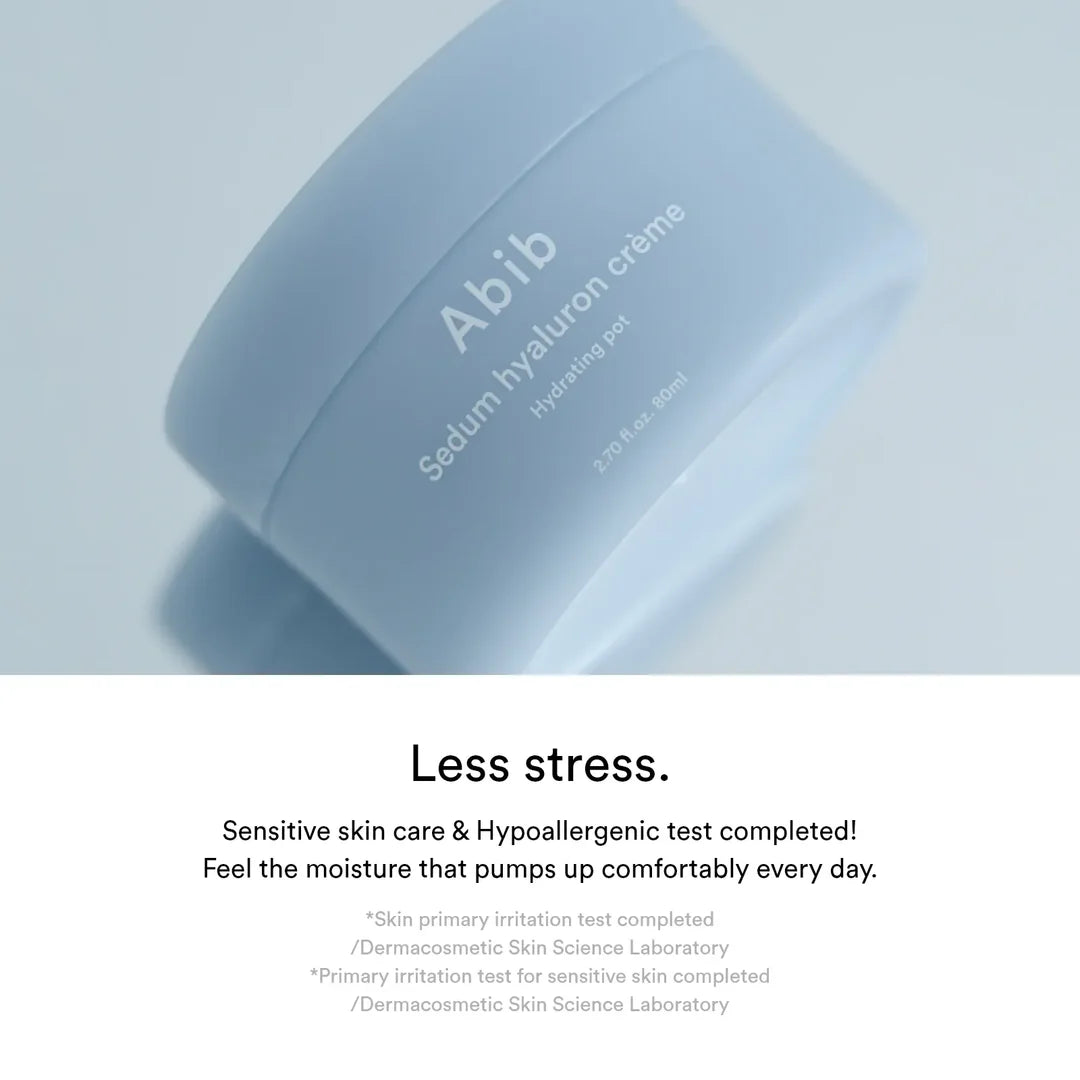 Abib Sedum Hyaluron Crème Hydrating Pot – Daily Moisturizer for Dewy, Hydrated Skin