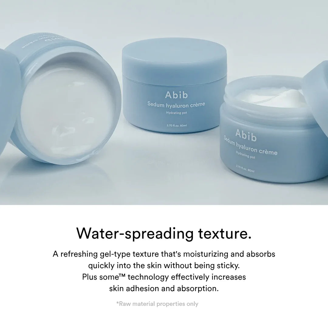 Abib Sedum Hyaluron Crème Hydrating Pot – Non-Greasy, Fast-Absorbing Finish