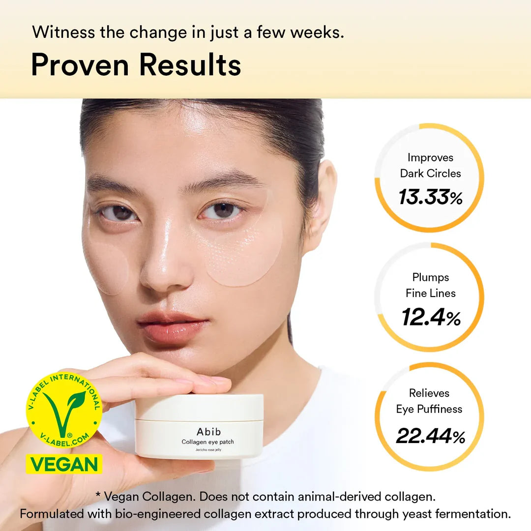Abib Vegan Collagen Eye Patch Jericho Rose Jelly – Cooling, Soothing Self-Care Ritual