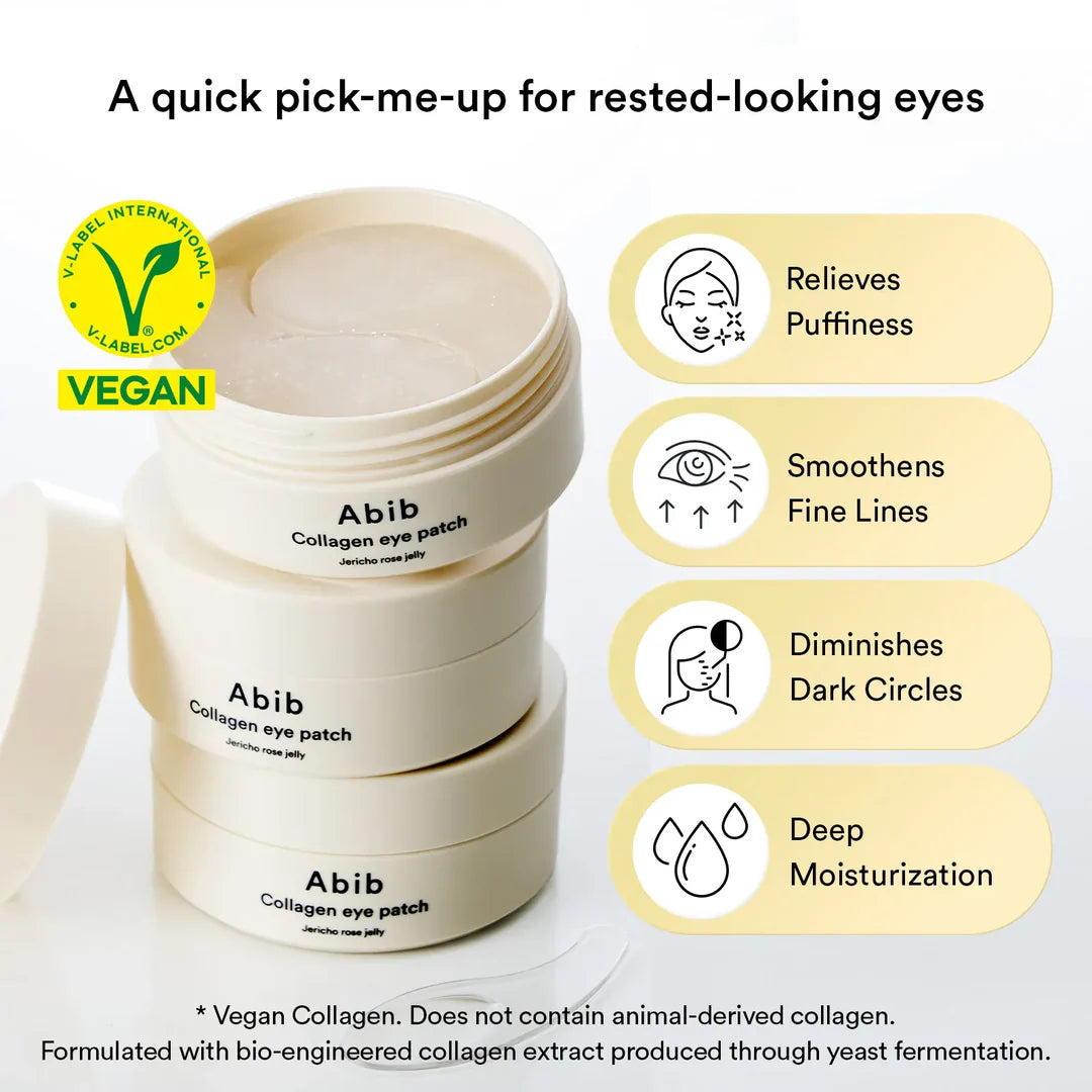 Abib Vegan Collagen Eye Patch Jericho Rose Jelly – Gentle, Daily Eye-Care Treatment