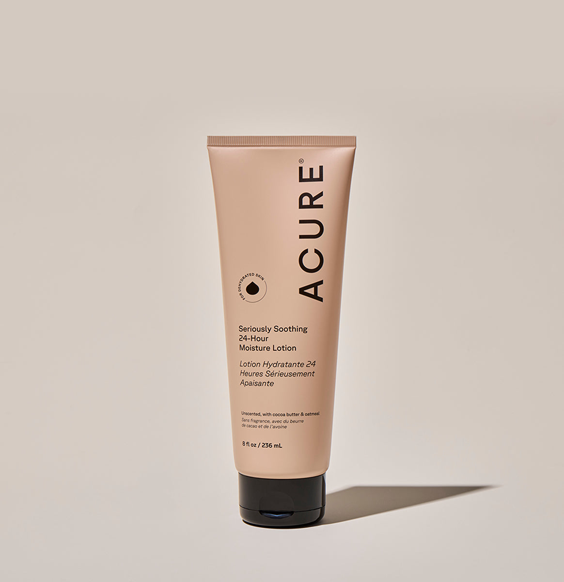 Acure Seriously Soothing 24hr Moisture Lotion 236ml - cocoa butter, oatmeal and aloe body lotion
