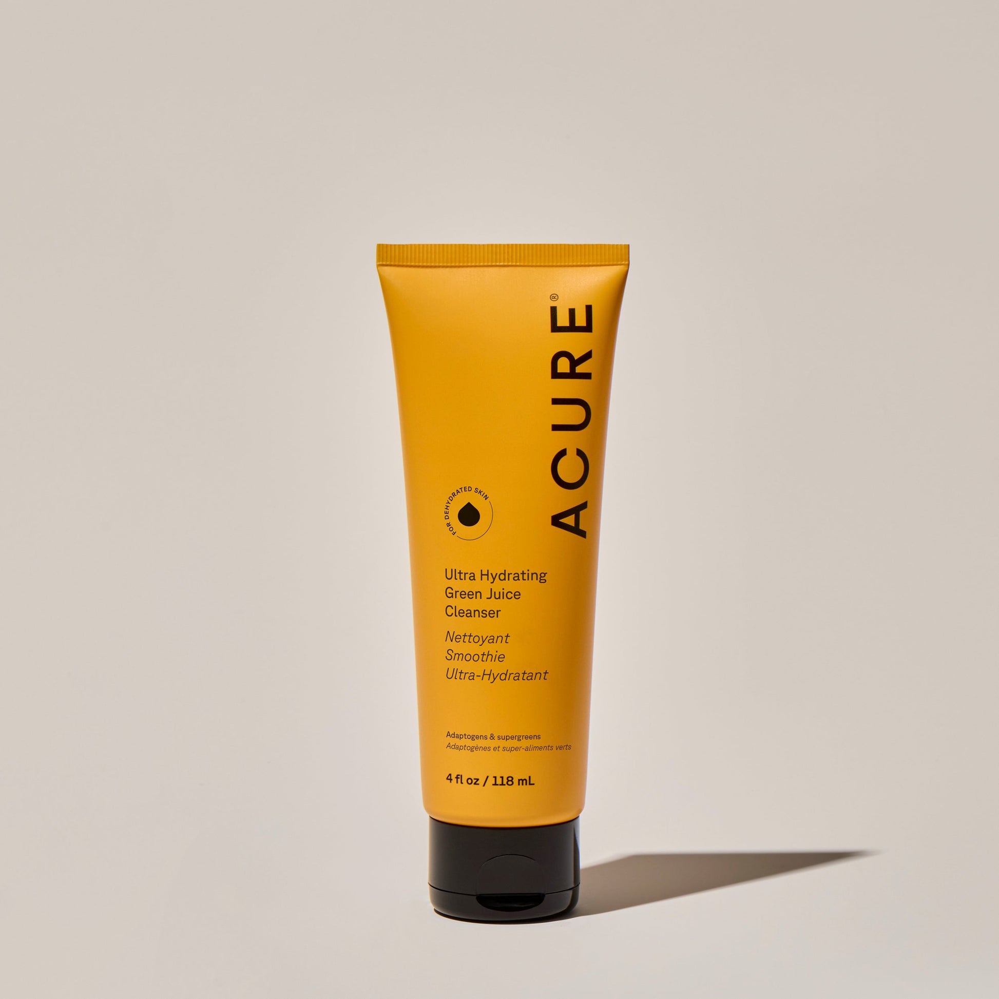 Acure Ultra Hydrating Green Juice Cleanser 118ml - creamy supergreens hydrating facial cleanser