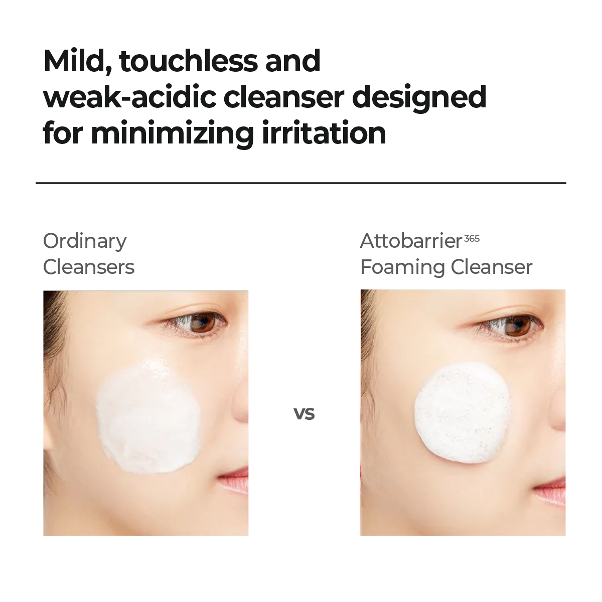 AESTURA Atobarrier 365 Foaming Cleanser – protects the moisture barrier