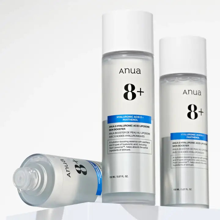 ANUA 8 Hyaluronic Acid Liposome Skin Booster — liposome technology carries moisture deep into the skin