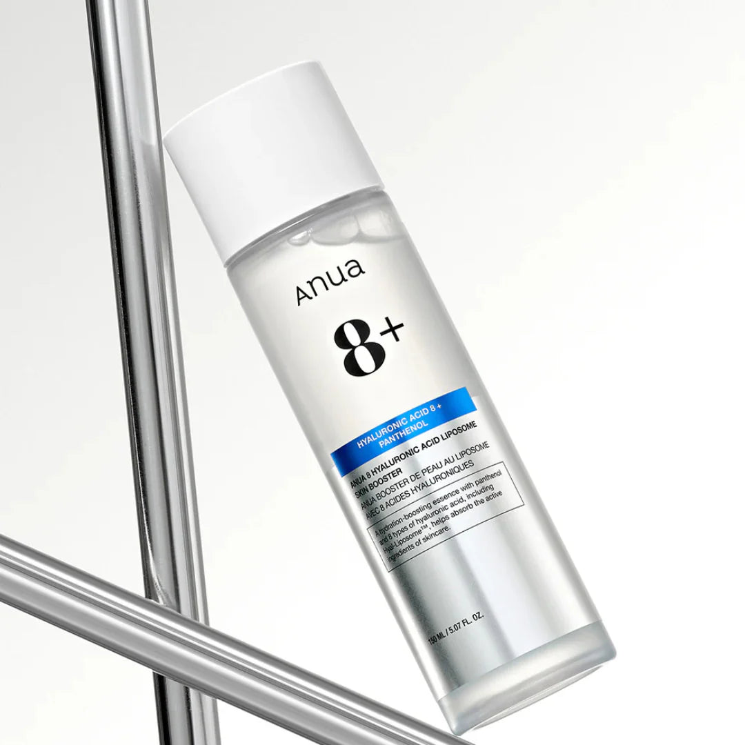 ANUA 8 Hyaluronic Acid Liposome Skin Booster — plumps and smooths for a bouncy, dewy finish