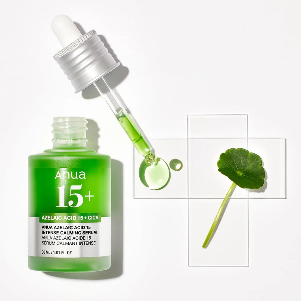 ANUA Azelaic Acid 15 Intense Calming Serum — helps clear blemishes and refine uneven texture