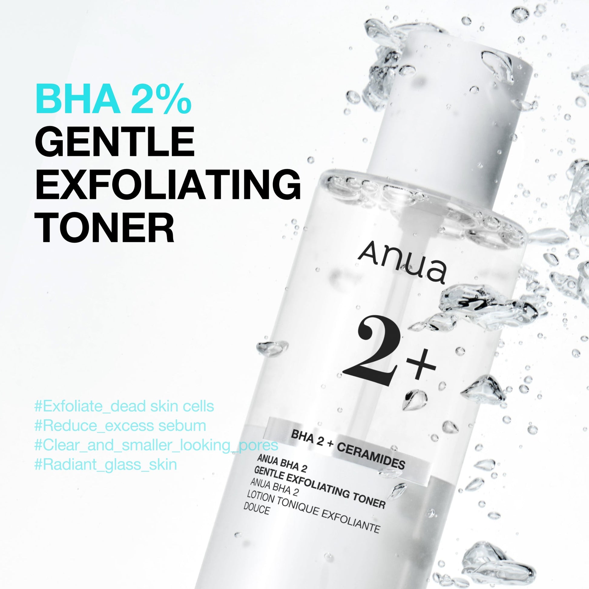 Lightweight 150ml exfoliating toner for daily pore care
