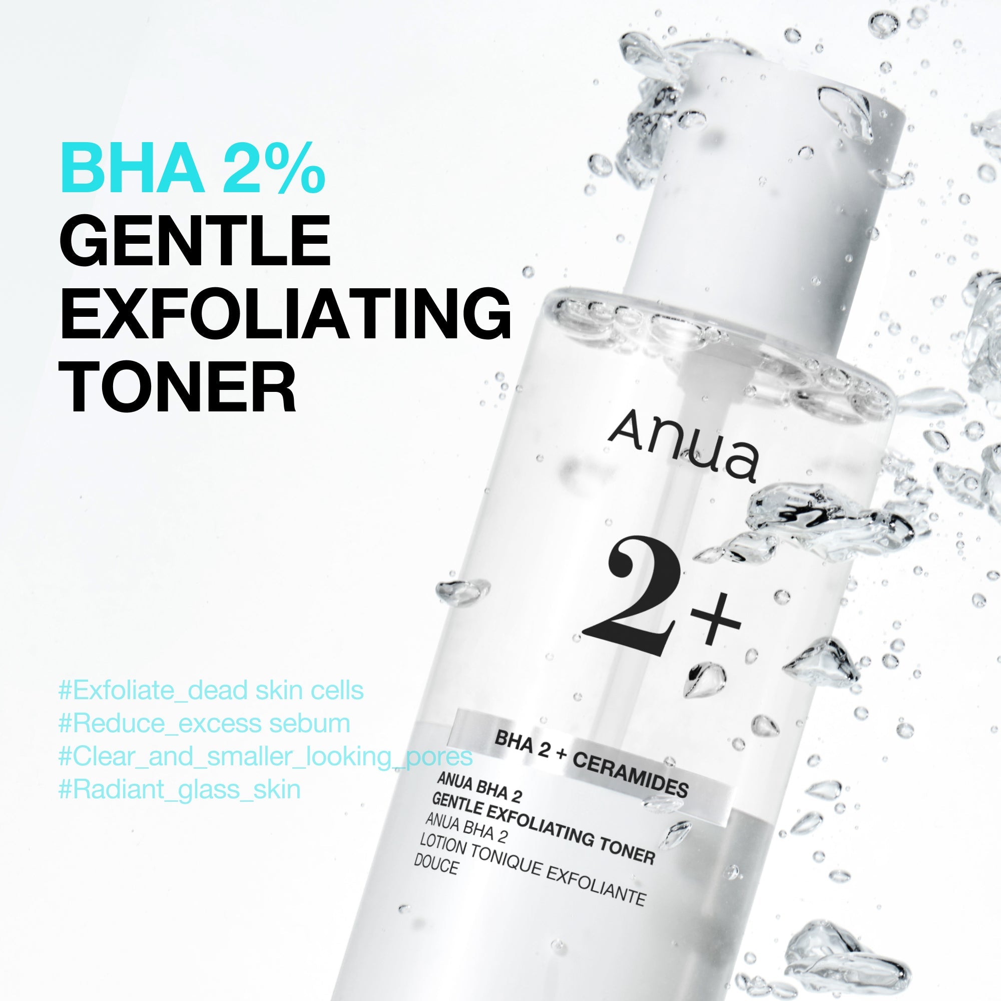 Lightweight 150ml exfoliating toner for daily pore care