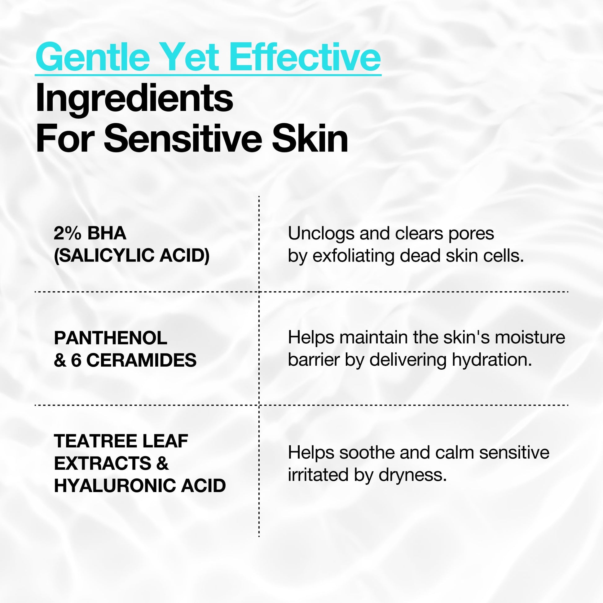 Helps clear clogged pores and smooth skin texture