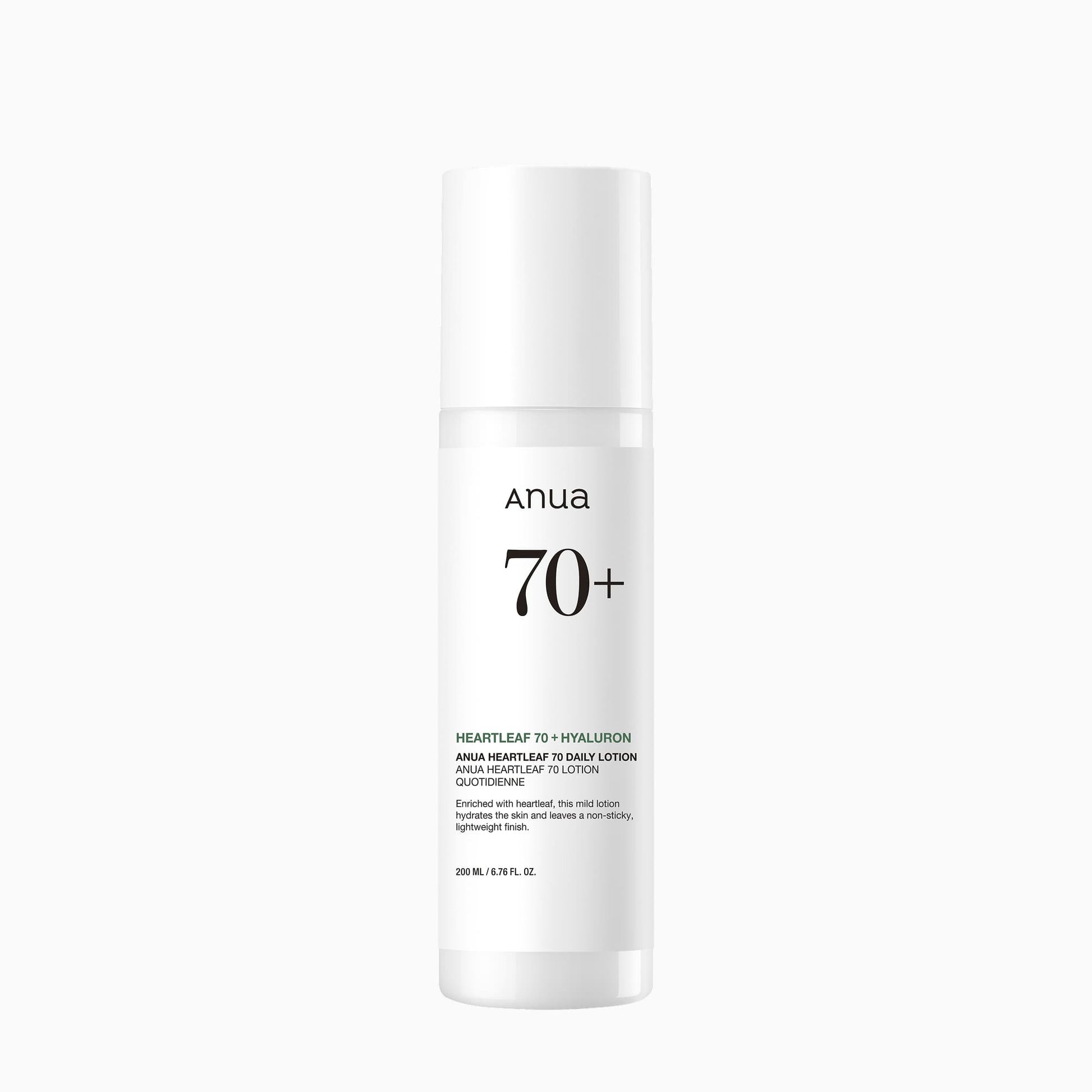 ANUA Heartleaf 70 Daily Lotion 200ml — soothing lightweight Korean moisturizer